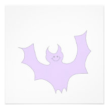 Light Purple Bat. Personalized Invitation