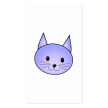 Light purple cat. business card template
