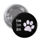 Light Purple Halftone Paw Print Buttons