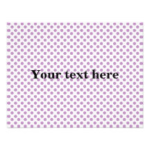 Light purple polka dots pattern custom invite