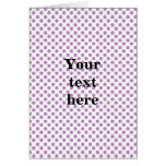 Light purple polka dots pattern greeting cards