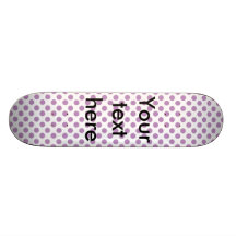 Light purple polka dots pattern skate deck