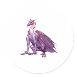 Light Purple Sitting Dragon stickers