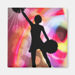 Light Rainbow with Cheerleader Refrigerator Magnets