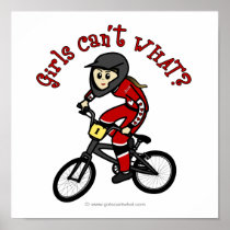 LIght Red Girls BMX Print