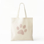 Light Red Halftone Paw Print bags