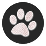 Light Red Halftone Paw Print stickers