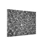 Light Reflections On Water: Black & White Canvas Prints