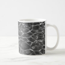 Light Reflections On Water: Black & White Mug