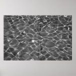 Light Reflections On Water: Black & White Print