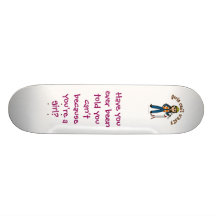 Light Rocket Scientist Girl Skateboard Decks
