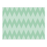 Light Sage Green Zigzags. postcards