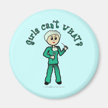 Light Surgeon Girl Refrigerator Magnet
