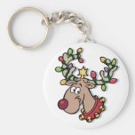 Light-Up Rudolph Keychains