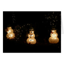 Light-Up Snowmen Card