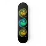 LIGHT VORTEX ,black  blue yellow green orange Skateboard Deck