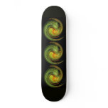 LIGHT VORTEX ,black yellow green orange Custom Skate Board
