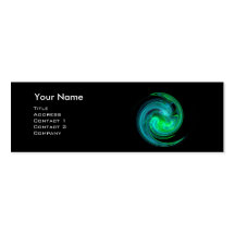 LIGHT VORTEX MONOGRAM Vibrant black blue green Business Card Template