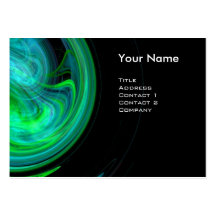 LIGHT VORTEX MONOGRAM Vibrant black blue green Business Card