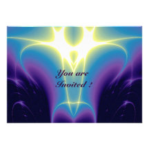LIGHT WAVES ,Blue,Purple,White Personalised Announcement