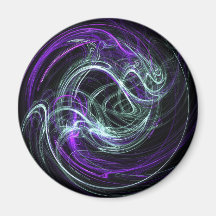 Light Within - Violet & Indigo Swirls Magnet