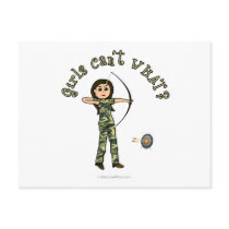 Light Woman Archery in Camouflage Postcard