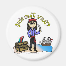 Light Woman Pirate Fridge Magnet