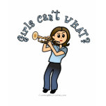 Light Woman Playing Trumpet t-shirts