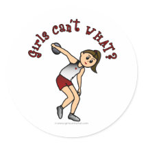 Light Womens Discus Round Stickers