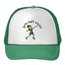 Light Womens Shot Put in Green Uniform Trucker Hats