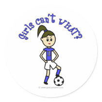 Light Womens Soccer in Blue Uniform Sticker