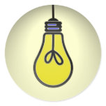 Lightbulb Idea Design Round Stickers
