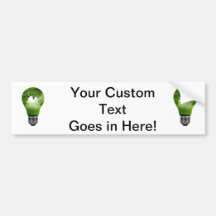lightbulb planet globe design eco.png bumper sticker