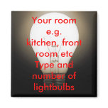 Lightbulb reminder magnets