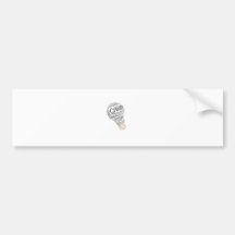 lightbulb with typography celebrating creativity bumper sticker