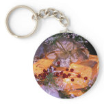 Lighted Gift Gold Bow Christmas Holiday Keychain