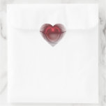 Lighted Heart Over White Background