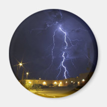 Lightening strike fridge magnet