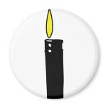 lighter with flame icon refrigerator magnets