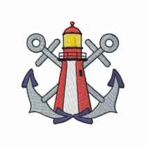 Lighthouse and Anchors Embroidered Shirt