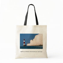 Lighthouse at Beachy Head, Eastbourne, East Sussex Tote Bag