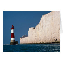 Lighthouse at Beachy Head, Eastbourne, East Sussex Cards