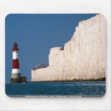 Lighthouse at Beachy Head, Eastbourne, East Sussex Mousepads
