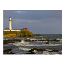 Lighthouse at Pigeon Point State Beach in San 2 Postcards