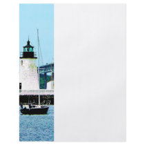 Lighthouse, Bridge and Boats, Newport, RI Full Color Flyer