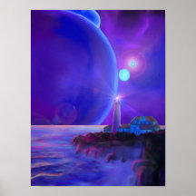 Lighthouse on the Galactic Plane Poster Print