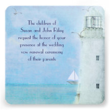 Lighthouse Vow Renewal Invite