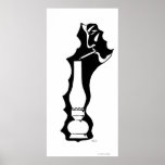 Lighting a cigarette black and white ink drawing print