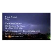 Lighting up the night business card template