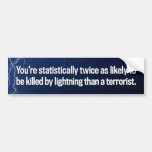 Lightning and Terrorism Odds Bumper Stickers